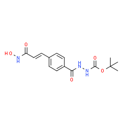 (E)-tert-butyl 2-(4-(3-(hydroxyamino)-3-oxoprop-1-en-1-yl)benzoyl)hydrazinecarboxylate结构式