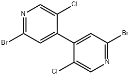 2,2'-二溴-5,5'-二氯-4,4'-联吡啶结构式