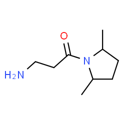 3-Amino-1-(2,5-dimethyl-1-pyrrolidinyl)-1-propanone结构式