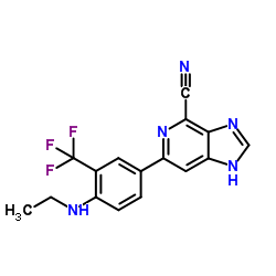 6-[4-(Ethylamino)-3-(trifluoromethyl)phenyl]-1H-imidazo[4,5-c]pyridine-4-carbonitrile Structure