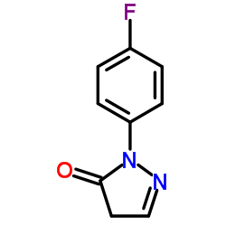 2-(4-Fluorophenyl)-2,4-dihydro-3H-pyrazol-3-one结构式