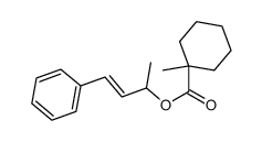 (E)-4-phenylbut-3-en-2-yl 1-methylcyclohexane-1-carboxylate结构式