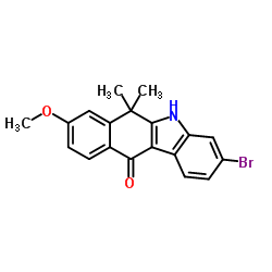 3-Bromo-8-methoxy-6,6-dimethyl-5,6-dihydro-11H-benzo[b]carbazol-11-one Structure