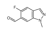 5-Fluoro-1-methyl-1H-indazole-6-carbaldehyde结构式