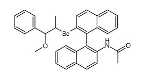 N-[2'-(2-Methoxy-1-methyl-2-phenyl-ethylselanyl)-[1,1']binaphthalenyl-2-yl]-acetamide Structure