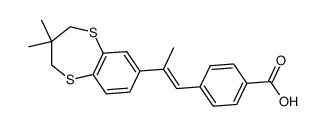 p-[(E)-2-(3,4-Dihydro-3,3-dimethyl-2H-1,5-benzodithiepin-7-yl)propenyl]benzoic acid Structure