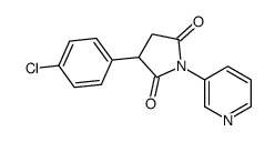 3-(4-chlorophenyl)-1-pyridin-3-ylpyrrolidine-2,5-dione Structure