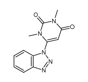 6-(1H-benzo[d][1,2,3]triazol-1-yl)-1,3-dimethylpyrimidine-2,4(1H,3H)-dione Structure