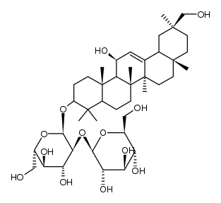 18β-Olean-12-ene-3β,11ξ,30-triol-3-O-β-D-glucopyranosyl(1->2)β-D-glucopyranoside结构式