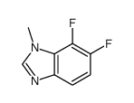 6,7-Difluoro-1-methyl-1,3-benzodiazole结构式