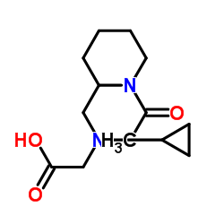 N-[(1-Acetyl-2-piperidinyl)methyl]-N-cyclopropylglycine Structure