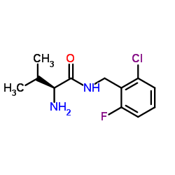 N-(2-Chloro-6-fluorobenzyl)-L-valinamide结构式