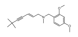 (E)-N-(2,4-dimethoxybenzyl)-N,6,6-trimethyl-2-hepten-4-ynamine结构式