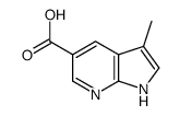 3-methyl-1H-pyrrolo[2,3-b]pyridine-5-carboxylic acid结构式