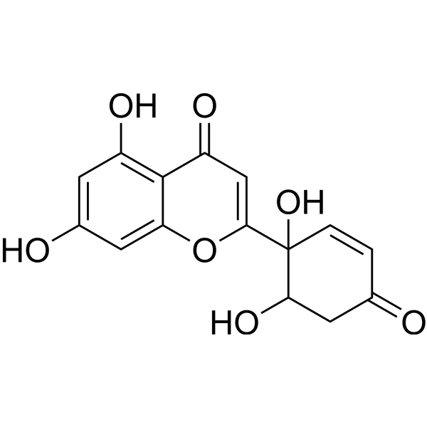 2',3'-Dihydro-2'-hydroxyprotoapigenone structure