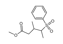 4-benzenesulfonyl-3-methylpentanoic acid methyl ester Structure
