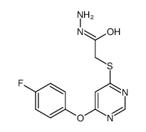 2-[6-(4-fluorophenoxy)pyrimidin-4-yl]sulfanylacetohydrazide结构式