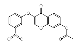 [3-(3-nitrophenoxy)-4-oxochromen-7-yl] acetate Structure