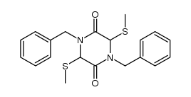 1,4-dibenzyl-3,6-bis(methylthio)piperazine-2,5-dione结构式