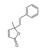 5-methyl-5-[(E)-2-phenylethenyl]-2,5-dihydrofuran-2-one结构式
