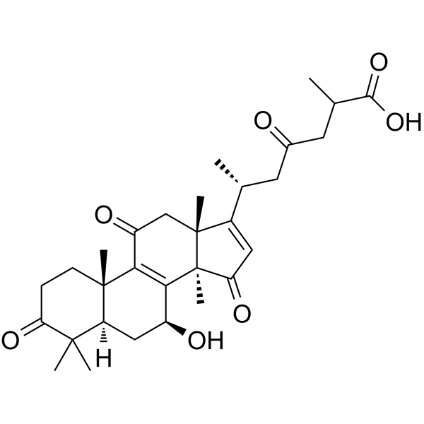 3,11,15,23-Tetraoxo-27ξ-lanosta-8,16-dien-26-oic acid结构式