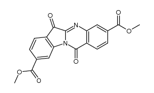dimethyl 6,12-dioxo-6,12-dihydroindolo[2,1-b]quinazoline-3,9-dicarboxylate结构式