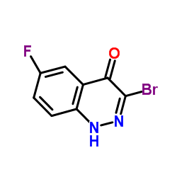 3-Bromo-6-fluoro-4(1H)-cinnolinone结构式