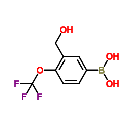 [3-(Hydroxymethyl)-4-(trifluoromethoxy)phenyl]boronic acid结构式
