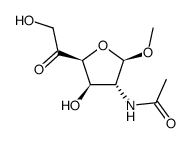 .beta.-D-xylo-Hexofuranosid-5-ulose, methyl 2-(acetylamino)-2-deoxy- picture