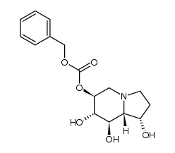Carbonic acid, octahydro-1,7,8-trihydroxy-6-indolizinyl phenylmethyl ester, 1S-(1.alpha.,6.beta.,7.alpha.,8.beta.,8a.beta.)-结构式