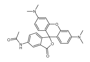 N-(3',6'-bis(dimethylamino)-3-oxo-3H-spiro[isobenzofuran-1,9'-xanthen]-5-yl)acetamide结构式
