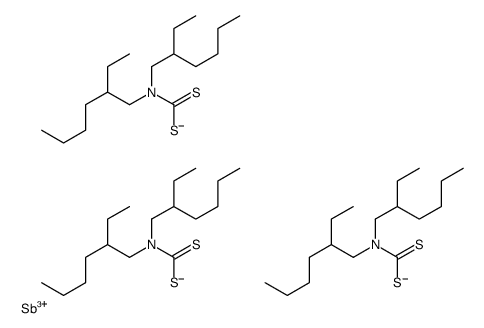 tris[bis(2-ethylhexyl)dithiocarbamato-S,S']antimony structure