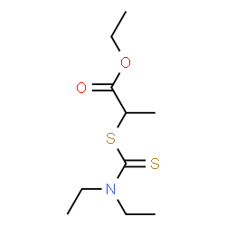 Ethyl 2-[(diethylcarbamothioyl)sulfanyl]propanoate Structure