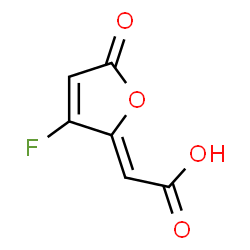 Acetic acid, (3-fluoro-5-oxo-2(5H)-furanylidene)- (9CI) Structure