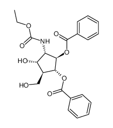 Carbamic acid, 2,3-bis(benzoyloxy)-5-hydroxy-4-(hydroxymethyl)cyclopentyl-, ethyl ester, 1S-(1.alpha.,2.beta.,3.alpha.,4.beta.,5.alpha.)- picture