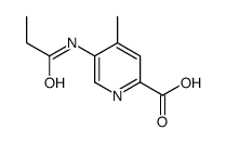 2-Pyridinecarboxylicacid,4-methyl-5-[(1-oxopropyl)amino]-(9CI)结构式