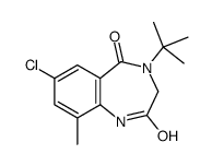 4-tert-butyl-7-chloro-9-methyl-1,3-dihydro-1,4-benzodiazepine-2,5-dione结构式