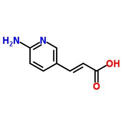 (E)-3-(6-氨基-3-吡啶基)丙烯酸结构式