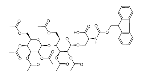 N-(9-芴基甲氧羰基)-O-(2,3,6,2',3',4',6'-庚-O-乙酰基-β-D-乳糖酰基)-L-丝氨酸图片