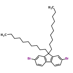 9,9-Didecyl-2,7-dibromofluorene structure