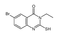 6-BROMO-3-ETHYL-2-MERCAPTOQUINAZOLIN-4(3H)-ONE structure