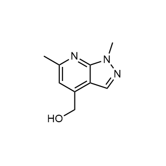 1,6-二甲基-1H-吡唑并[3,4-b]吡啶-4-甲醇结构式