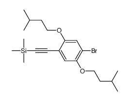 2-[4-bromo-2,5-bis(3-methylbutoxy)phenyl]ethynyl-trimethylsilane结构式