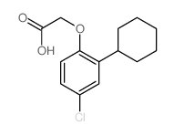 2-(4-chloro-2-cyclohexyl-phenoxy)acetic acid structure