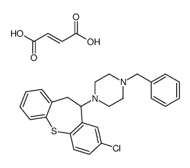 1-benzyl-4-(3-chloro-5,6-dihydrobenzo[b][1]benzothiepin-5-yl)piperazine,(E)-but-2-enedioic acid结构式
