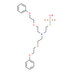 2-[Bis[2-(2-phenoxyethoxy)ethyl]amino]ethanethiol sulfate structure