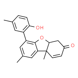 4a,9b-Dihydro-6-(2-hydroxy-5-methylphenyl)-8,9b-dimethyldibenzofuran-3(4H)-one Structure