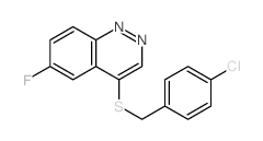 4-((4-Chlorobenzyl)thio)-6-fluorocinnoline structure
