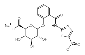 Tizoxanide Glucuronide Sodium Salt结构式