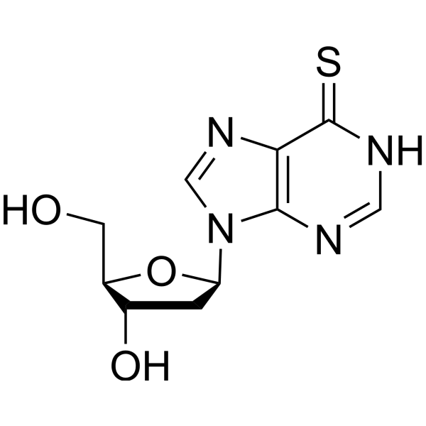 6-巯基嘌呤-2-脱氧核苷结构式